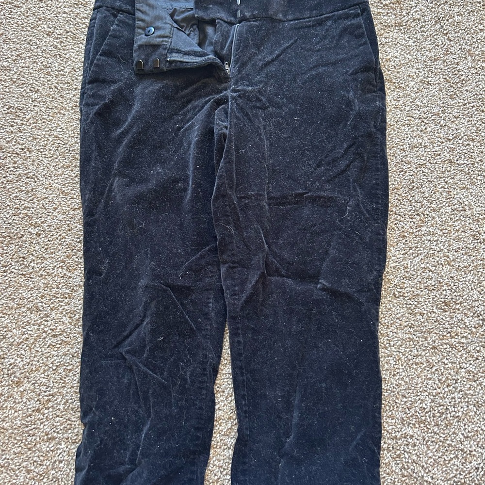 LOFT Black Straight Leg Pants Corduroy